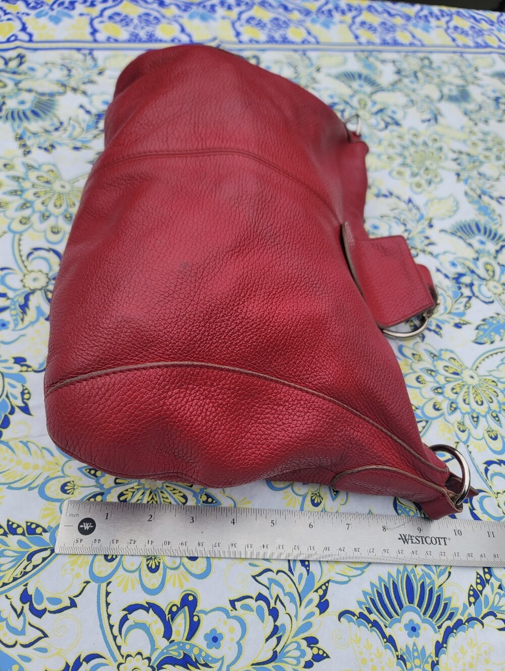 Furla Vintage Red Leather Slouchy Hobo And Dust Bag - Picture 4 of 16